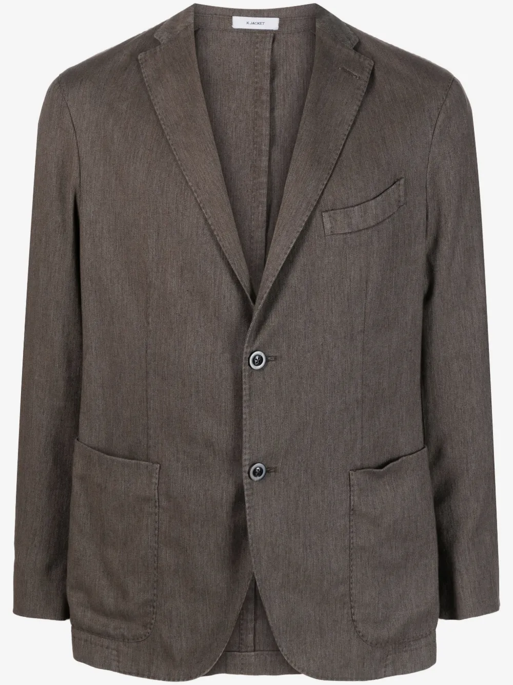 Boglioli notched-lapels single-breasted blazer | Brown | Image 1