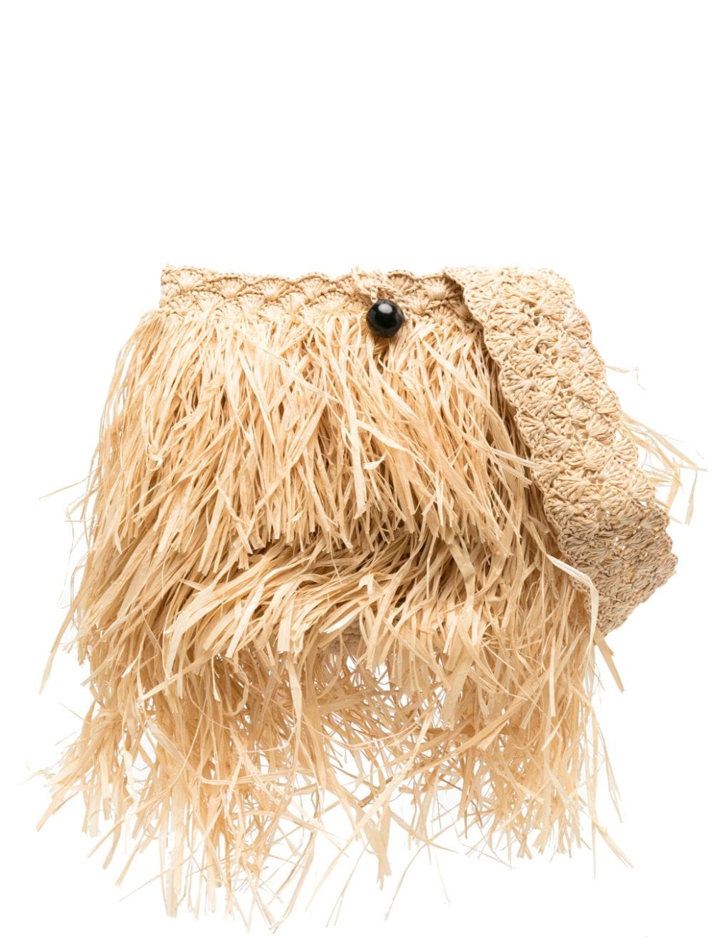 Fringed raffia bag - Women