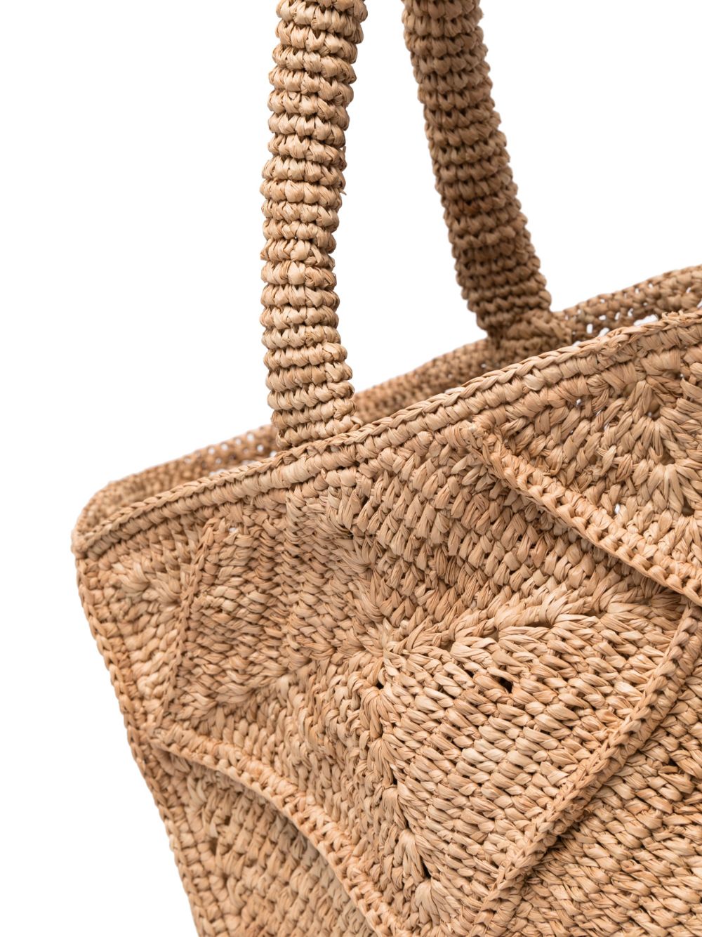 Shop Manebi Woven-raffia Tote Bag In Neutrals