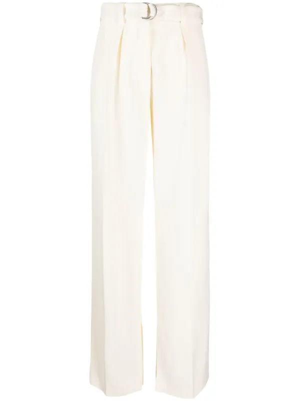 Jil Sander ベルテッド ワイドパンツ | ニュートラル | FARFETCH JP Jil Sander ベルテッド ワイドパンツ | ニュートラル | FARFETCH JP