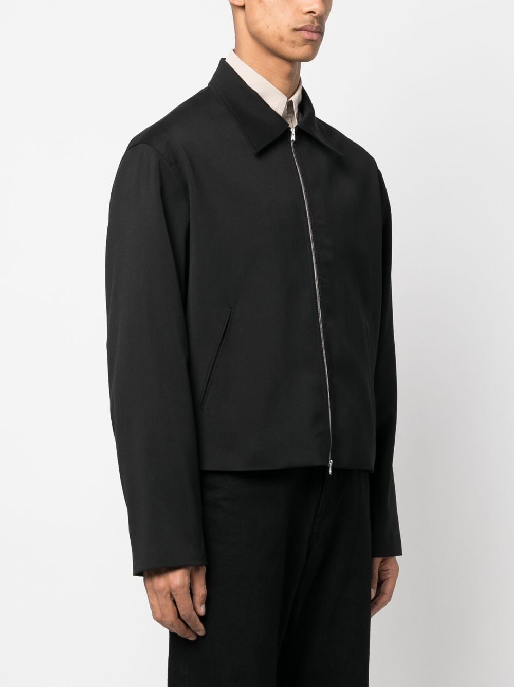 Shop Our Legacy Straight-point Collar Bomber Jacket In Schwarz