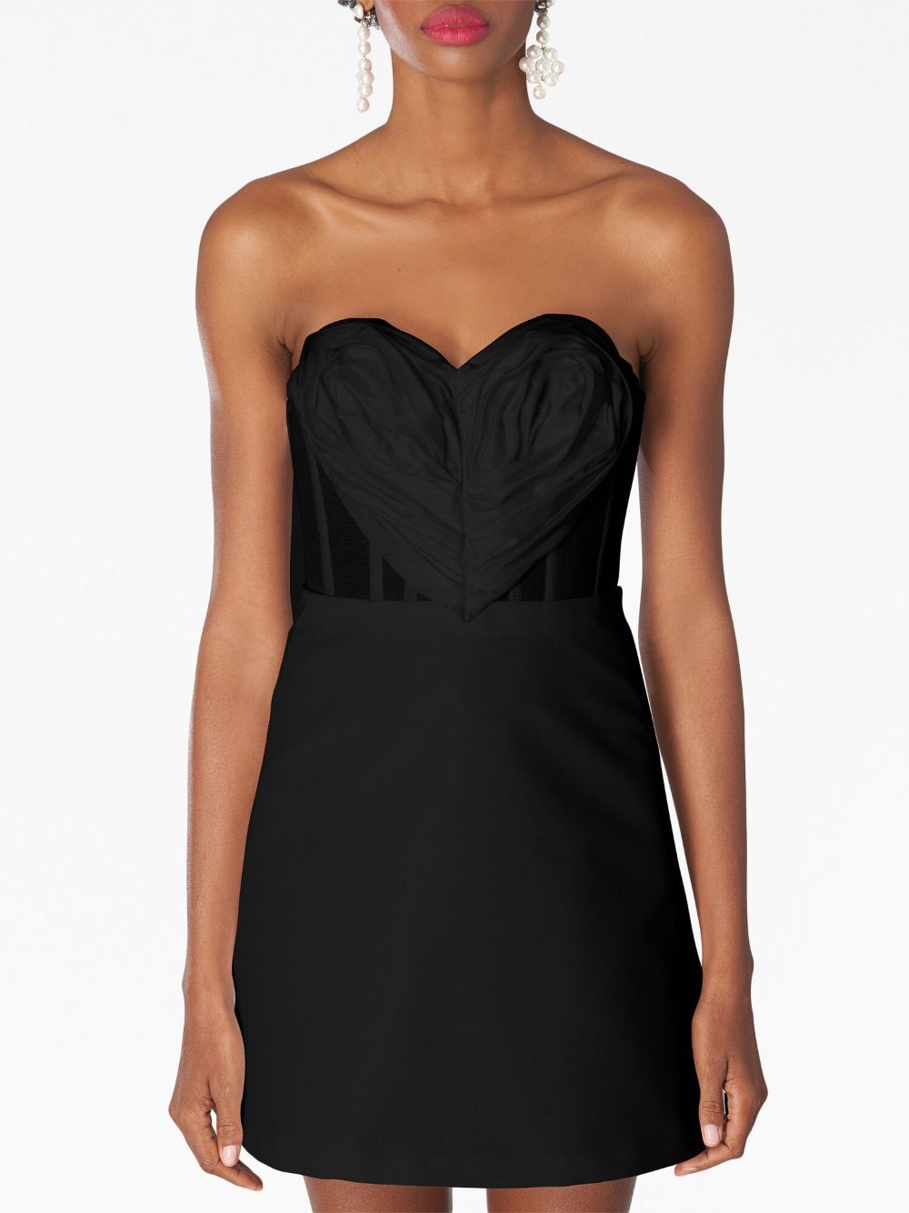 Carolina Herrera heart-applique corset minidress Women