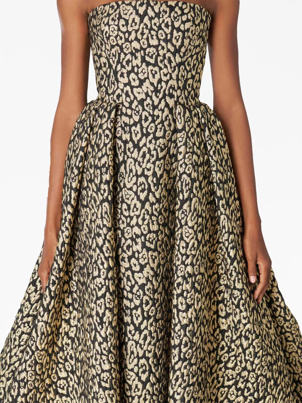 Animal print shop strapless dress