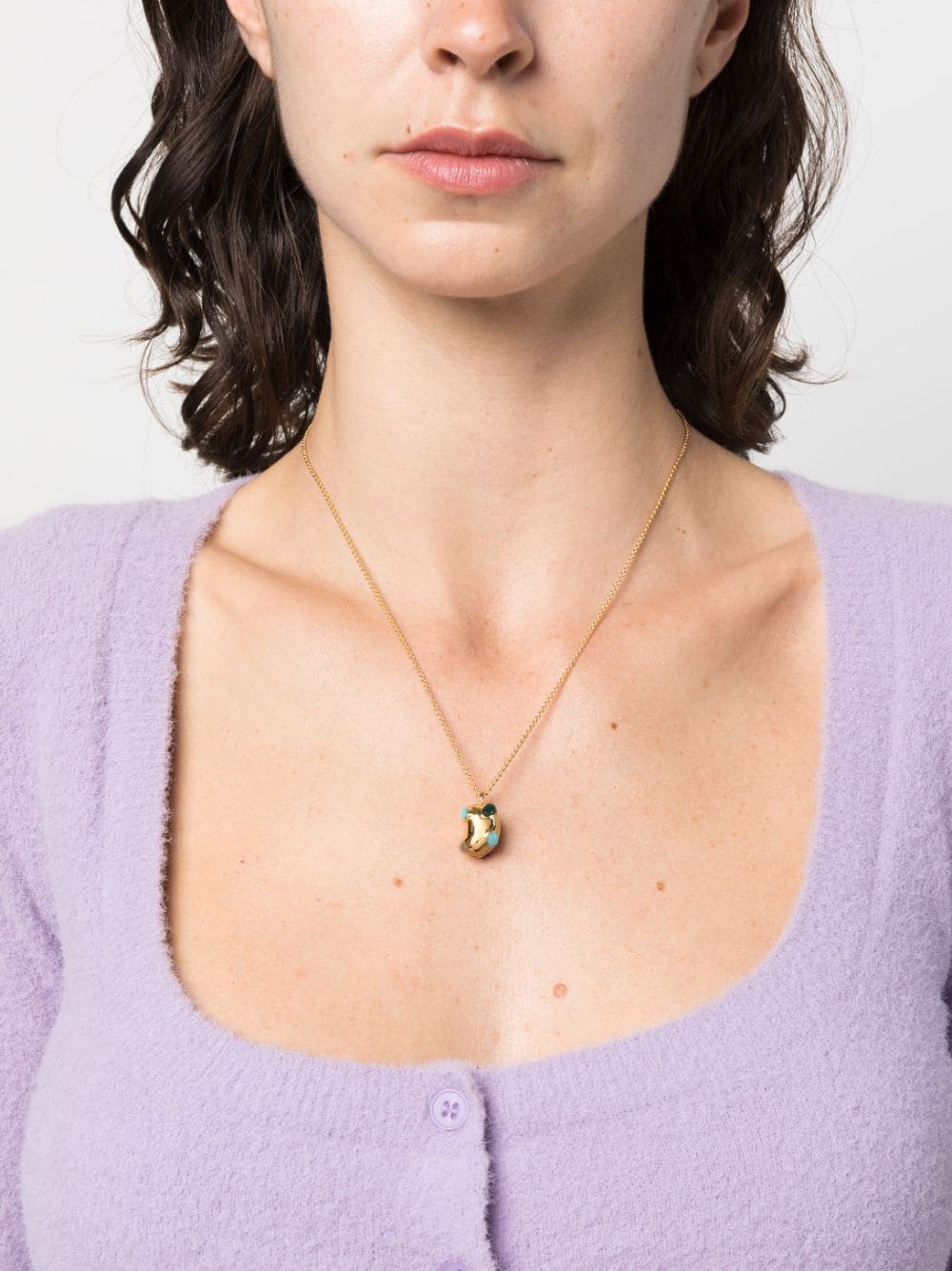 Shop Missoma Nugget Pendant Necklace In Gold