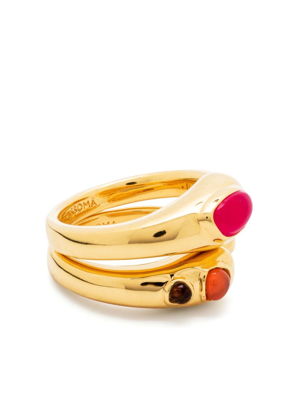 Missoma Organic gemstone stacking rings - Gold