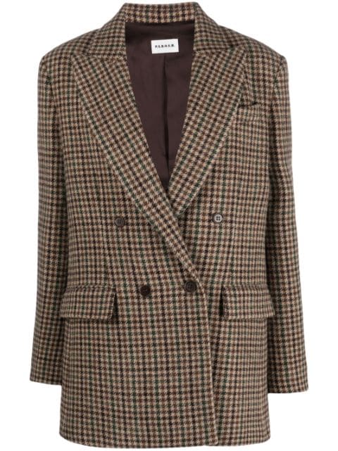 P.A.R.O.S.H. houndstooth-pattern double-breasted blazer