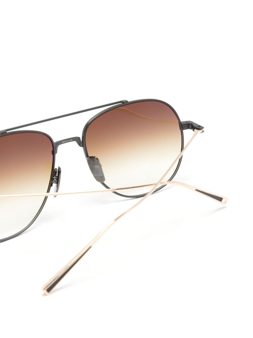 Shop Dita Eyewear Logo-print Round-frame Sunglasses In 黑色