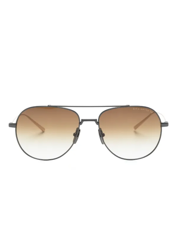 Dita Eyewear logo-print round-frame Sunglasses Black FARFETCH PH