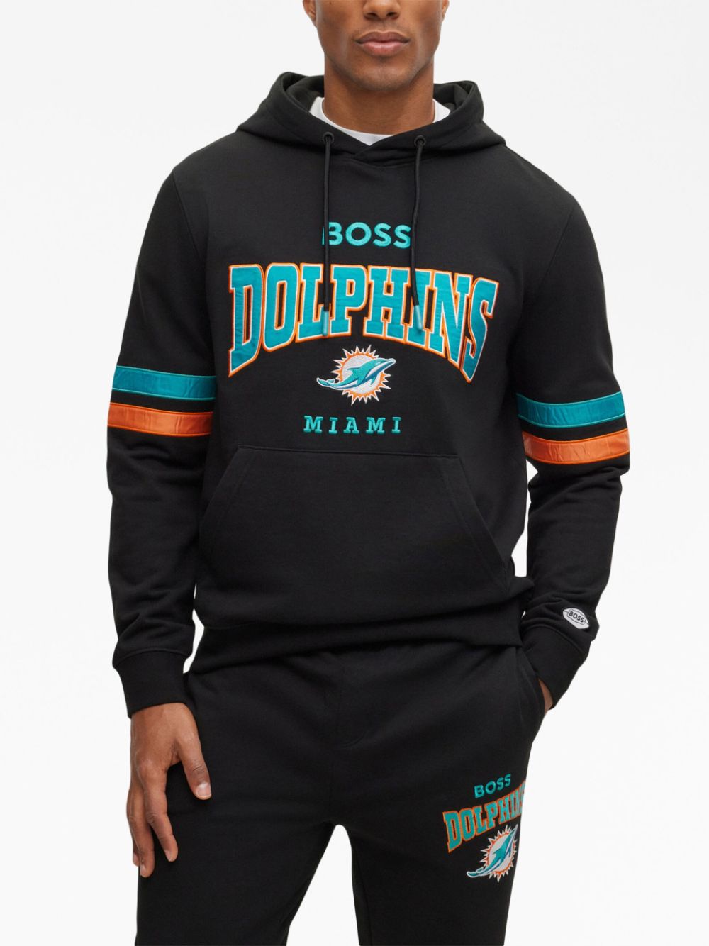 BOSS x NFL logo-patch Hoodie - Farfetch