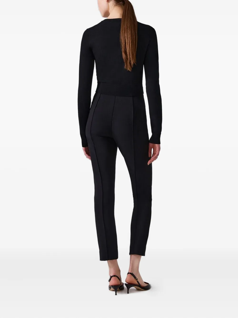 Carolina Herrera Button-front Cropped Cardigan In Black