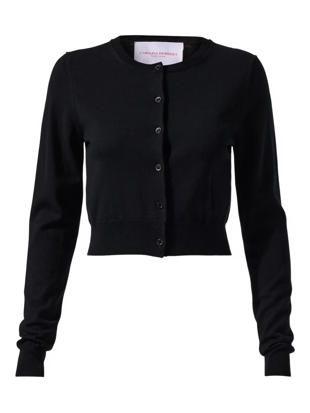 Carolina Herrera button-front cropped cardigan | Black | Image 1
