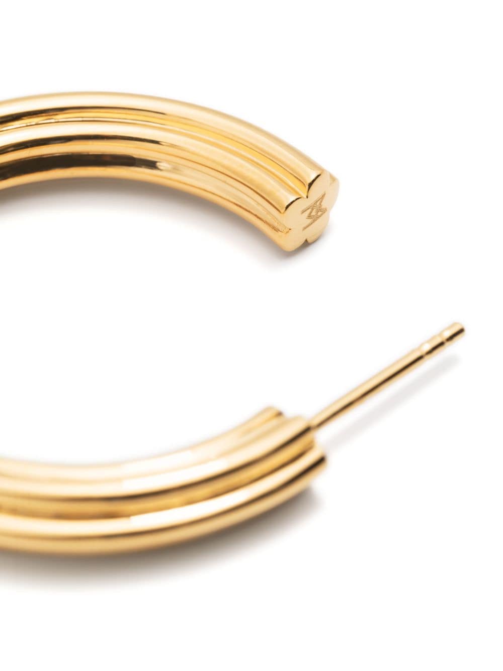 Shop Missoma Ridge Hoop Earrings In Gold