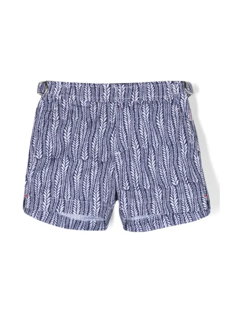 Orlebar Brown Kids Russell leaf-print swim shorts