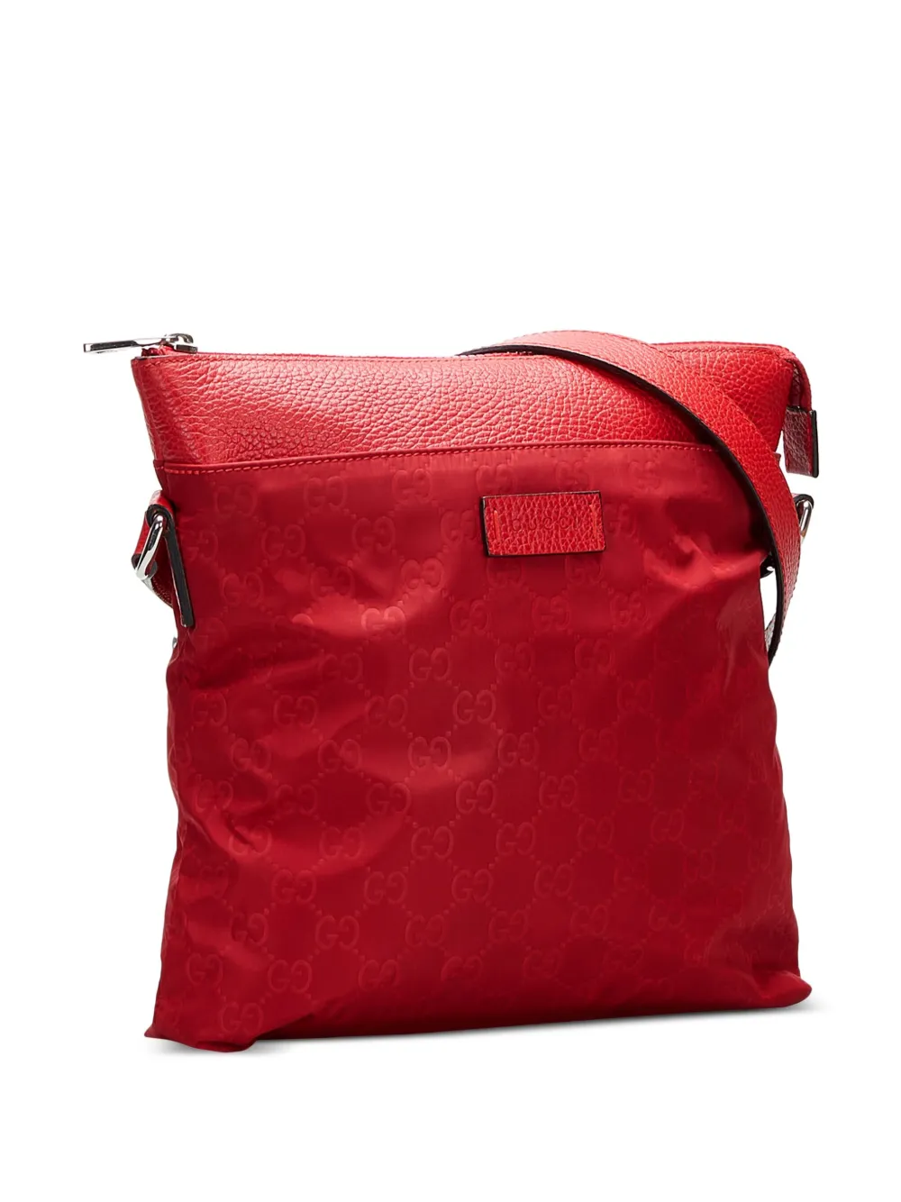 Preowned Gucci Gg Nylon Crossbody Bag In Red ModeSens