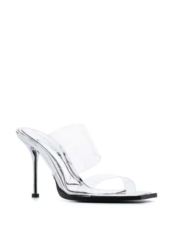 サンダル Alexander McQueen 735885 W4VX1 TRANSPARENT-DESIGN Sandals Alexander McQueen Men's Transparent Hybrid Sandal in Khaki