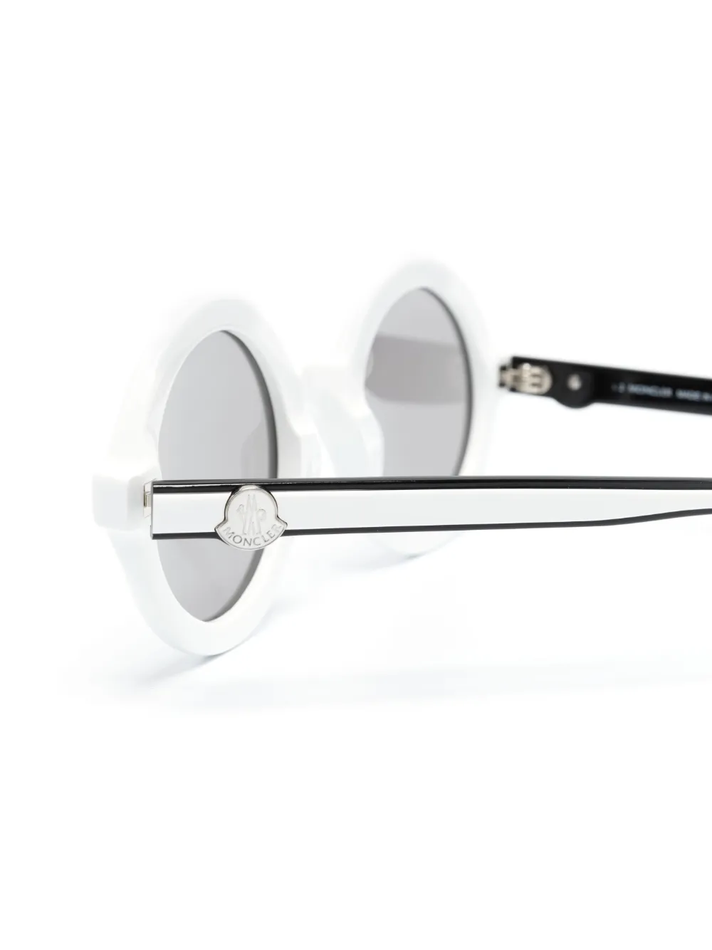 Moncle Frame Moncler Orbit Round-frame Sunglasses In White | ModeSens