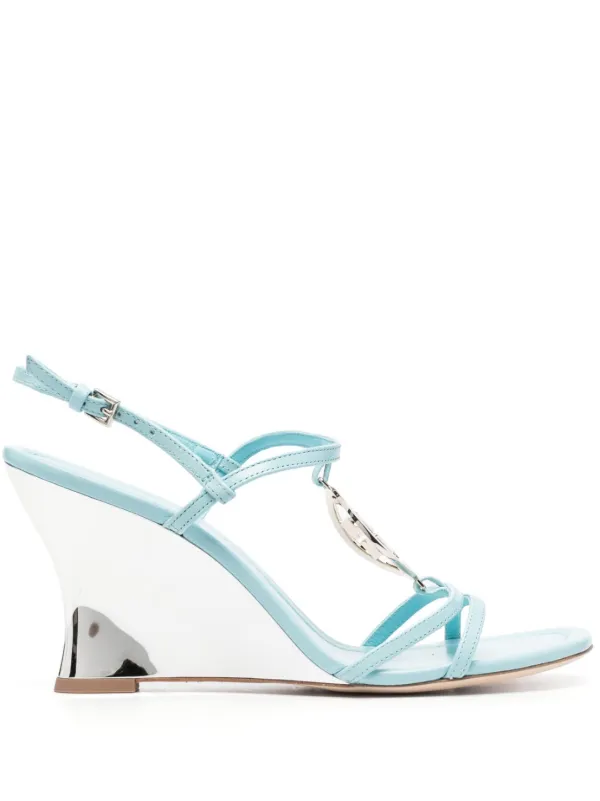 Tory burch best sale leather wedge sandals