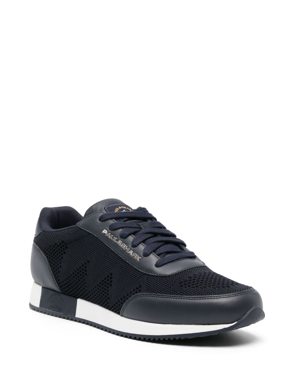 Paul & Shark logo-patch Leather Sneakers - Farfetch