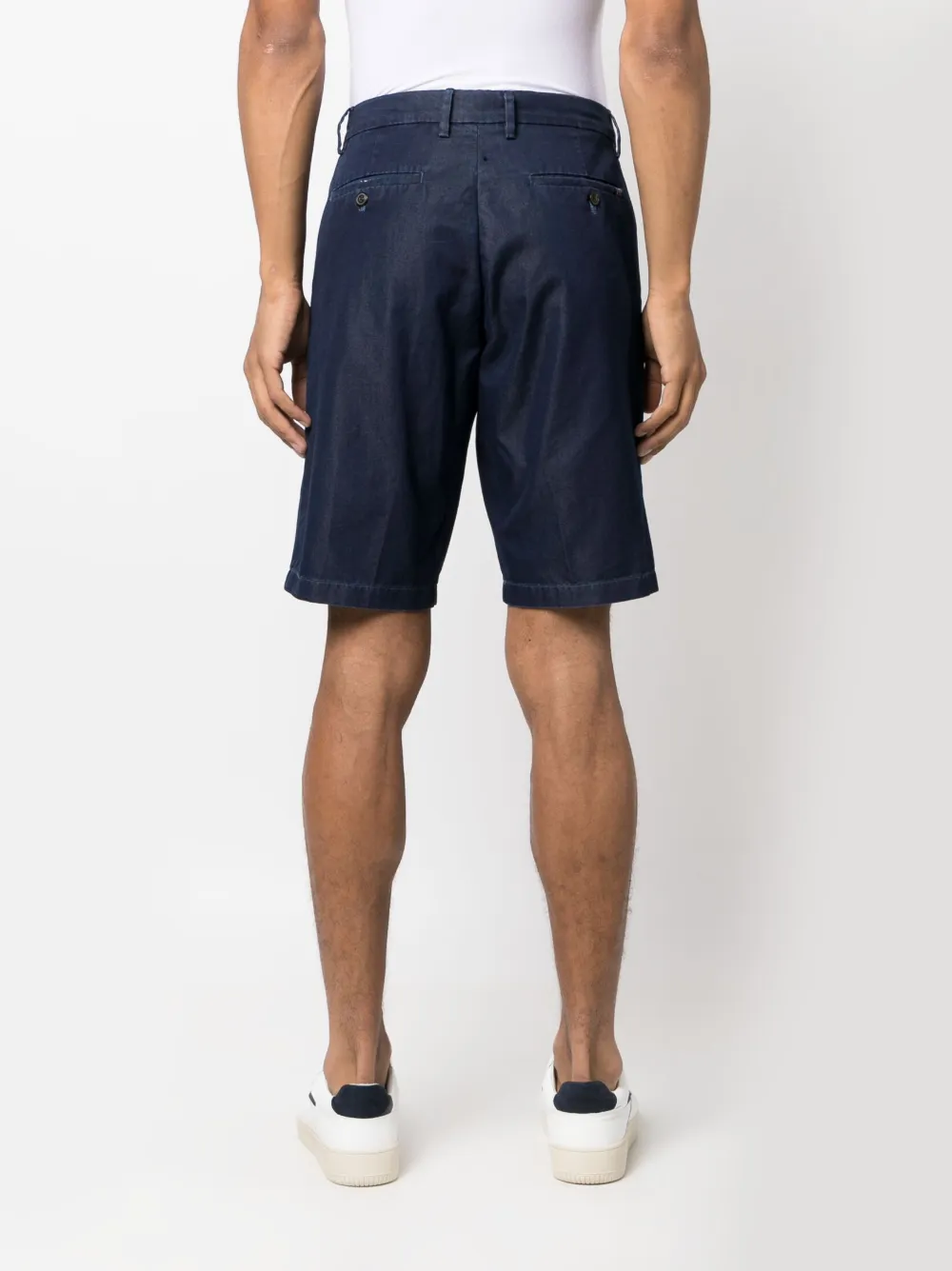 Logo-Charm Denim Bermuda Shorts