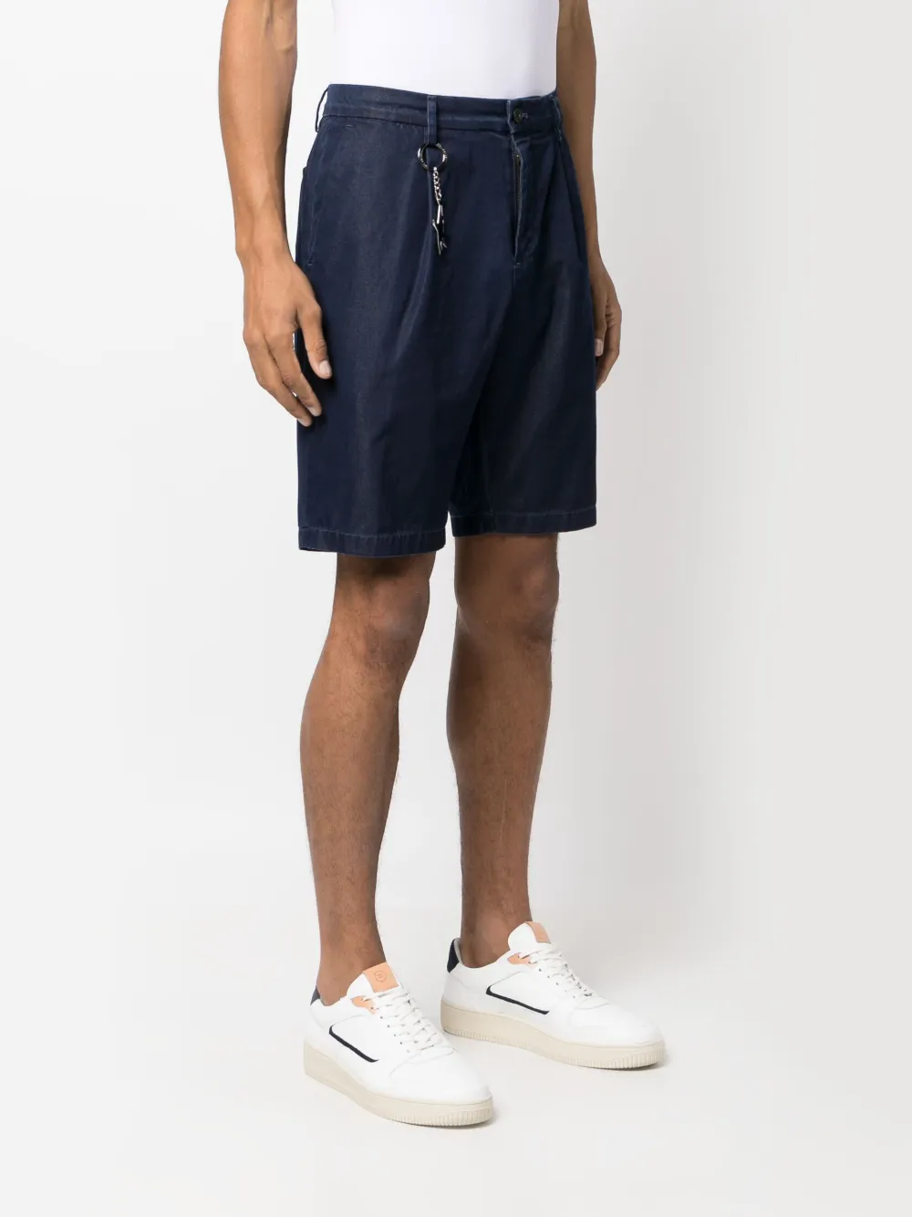 Logo-Charm Denim Bermuda Shorts