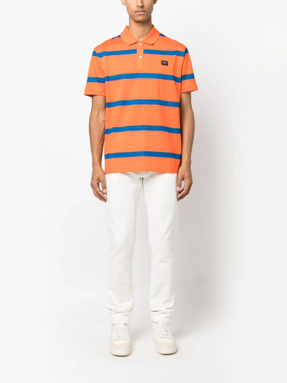 Paul & Shark Gestreept poloshirt - Oranje