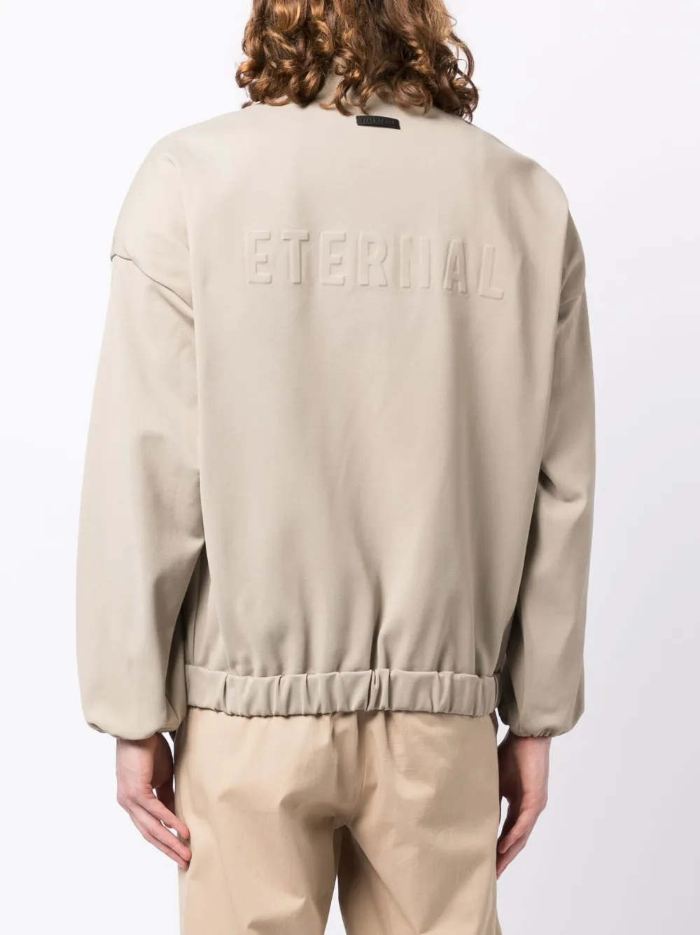 Fear Of God embossedlogo zipup Bomber Jacket Farfetch