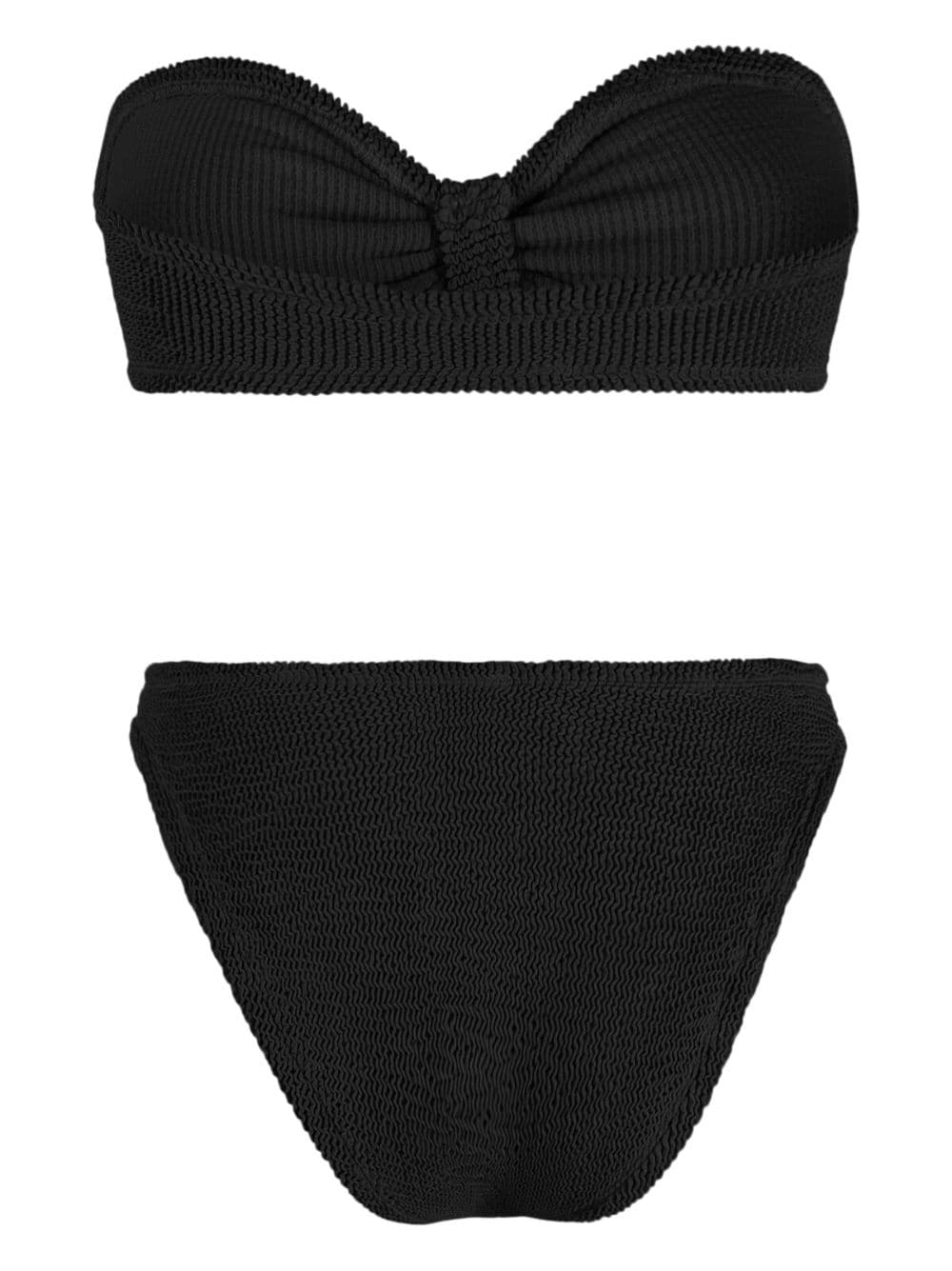 Shop Hunza G Jean Crinkled Bikini In Black