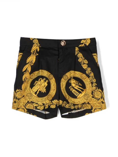 Versace Kids - Barocco-print cotton shorts