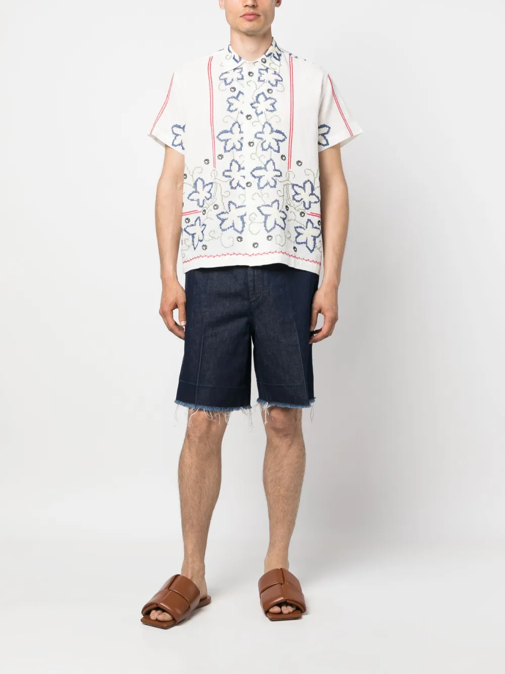 Bode White Cornflower Shirt | ModeSens