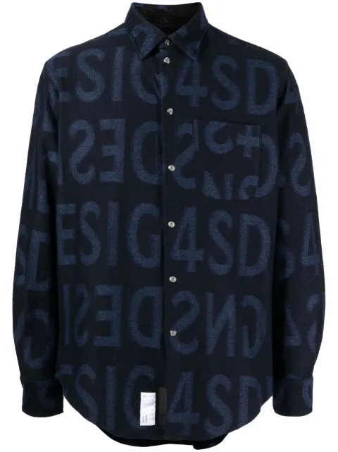 4SDESIGNS logo-print cotton shirt