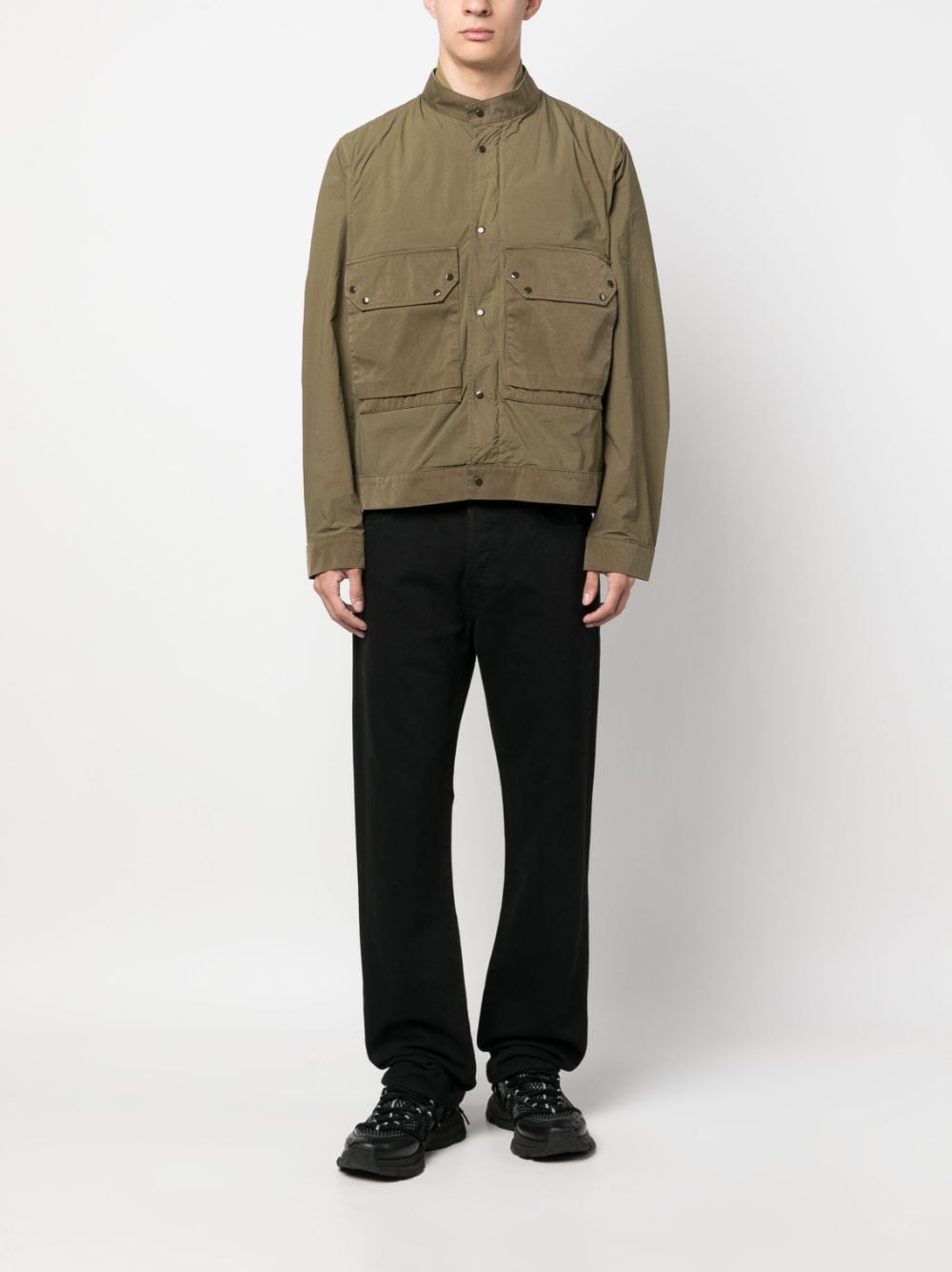 Ten C press-stud fastening cotton jacket - Groen