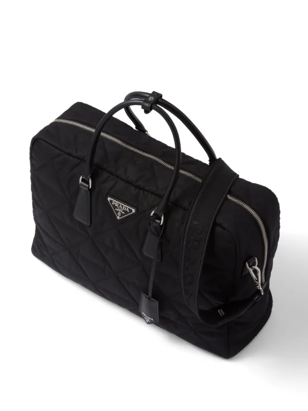 PRADA Tessuto Nylon Duffle Black 1233130