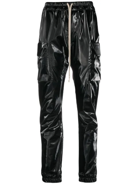 Rick Owens DRKSHDW patent drawstring trousers