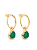 Missoma heart-charm quartz hoops - Gold