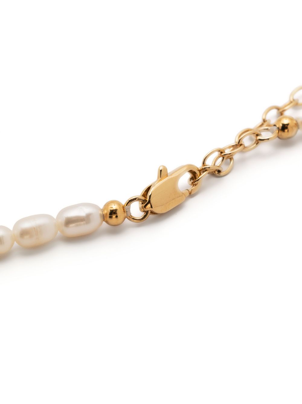 Shop Missoma X Harris Reed In Good Hands Pearl Necklace In White