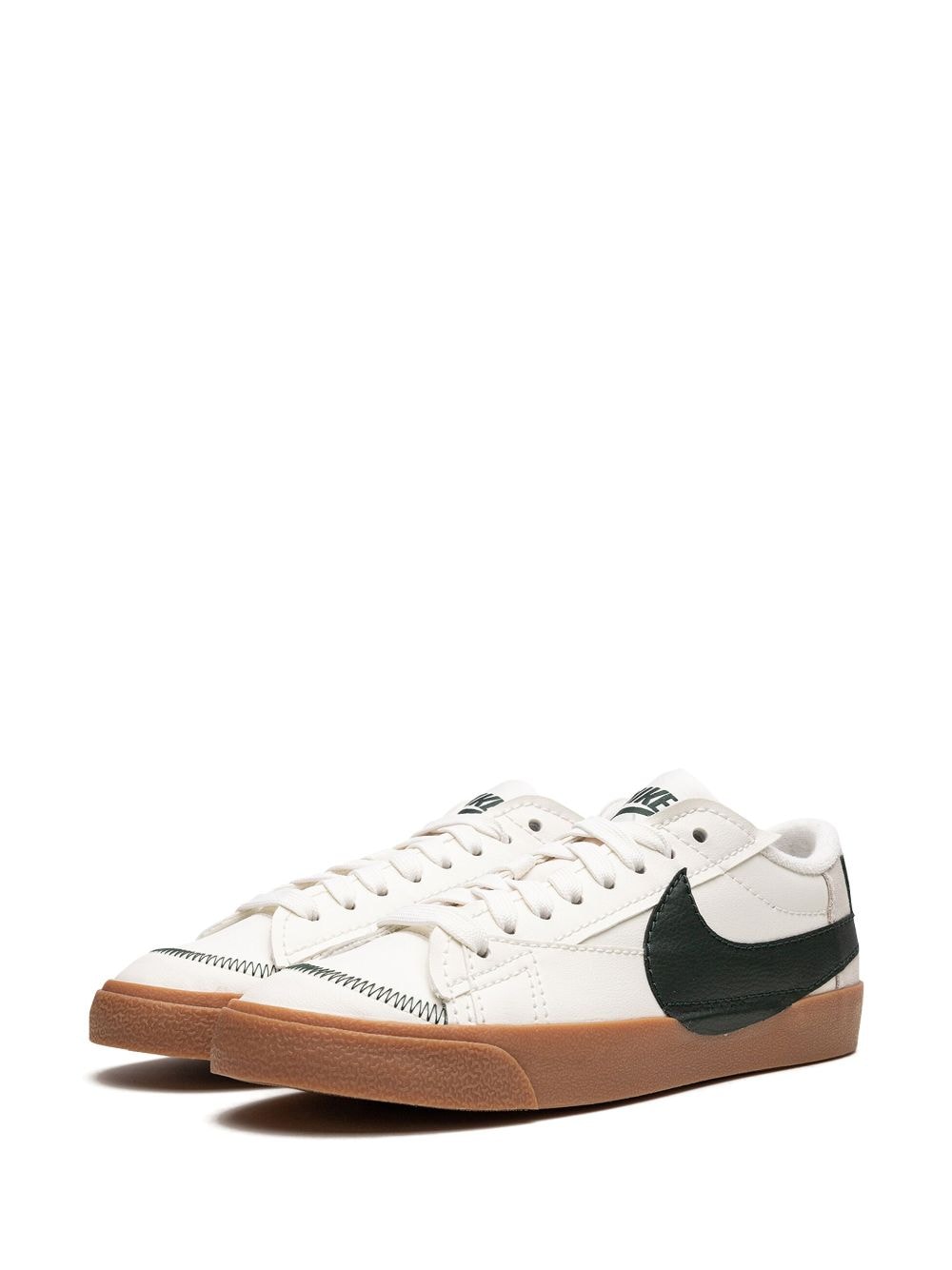 Shop Nike Blazer Low 77 Jumbo Wntr "pro Green" Sneakers In White