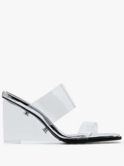Alexander McQueen Shard transparent mules
