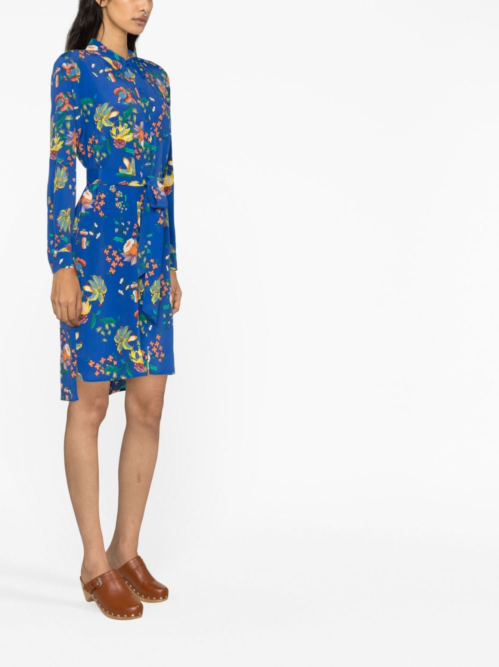 Shop Diane Von Furstenberg Floral-print Midi Dress In Blue