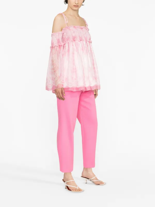 MSGM オフショルダー シルクブラウス - Farfetch
