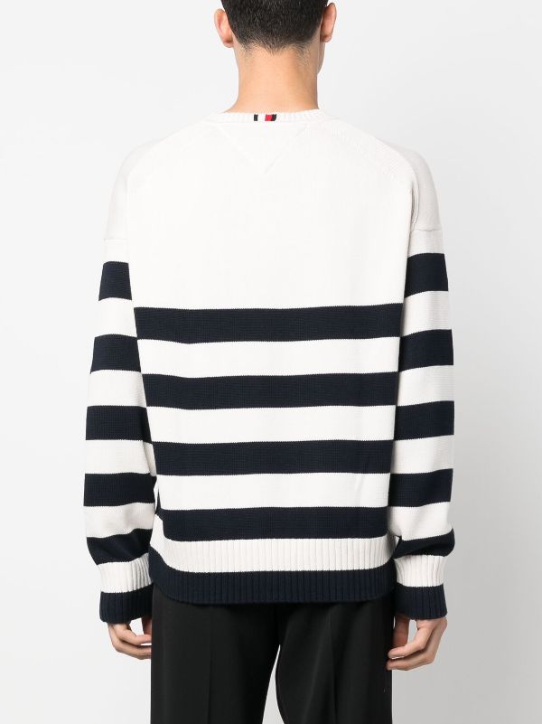 Tommy hilfiger jumper outlet mens white