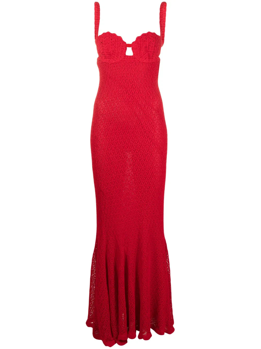 Blumarine robe-bustier en crochet - Rouge Top Merken Winkel