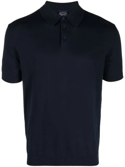 Paul & Shark logo-patch cotton polo shirt
