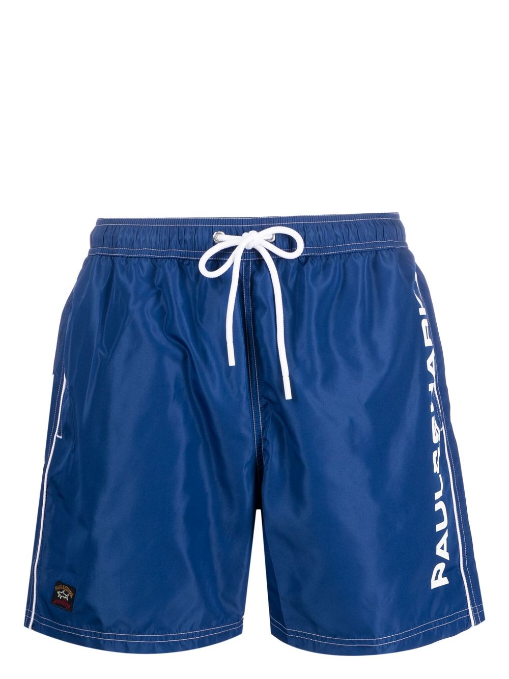 Paul & Shark Logo-print Swim Shorts In Blue