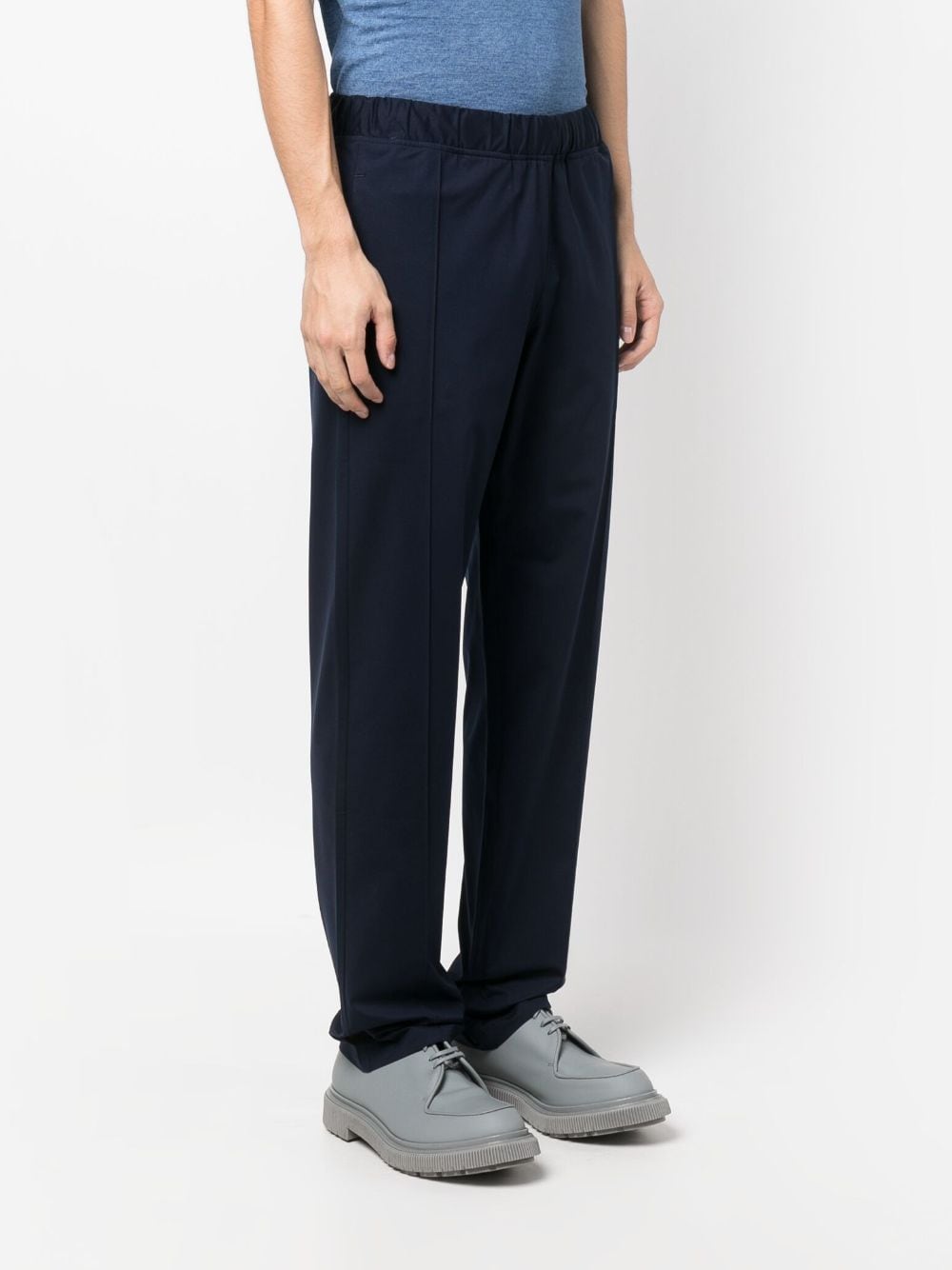 Shop Paul & Shark Stretch-cotton Track Trousers In Blue