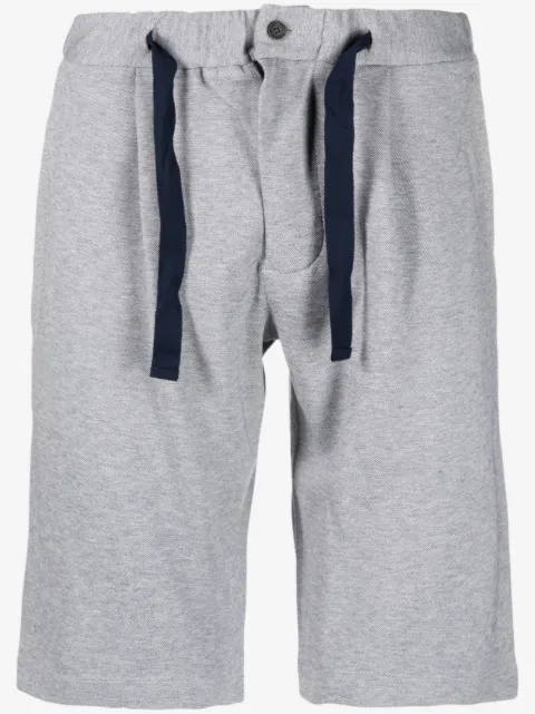 Paul & Shark mélange-effect drawstring-waist shorts