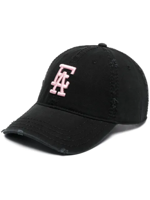 AARON ESH logo-embroidered distressed cotton cap