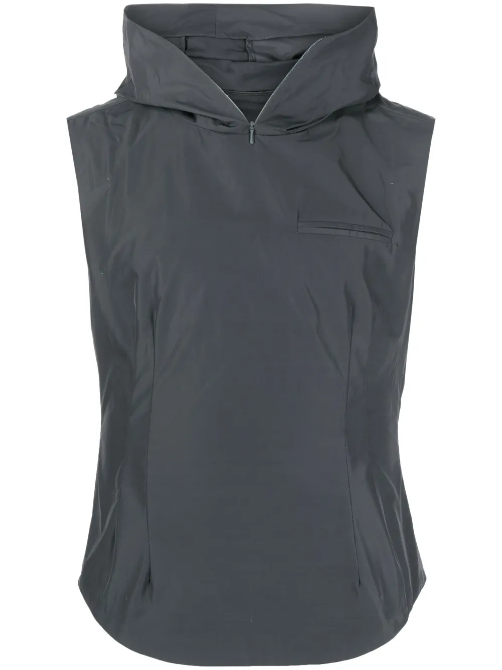 AARON ESH zip-fastening detail hooded vest