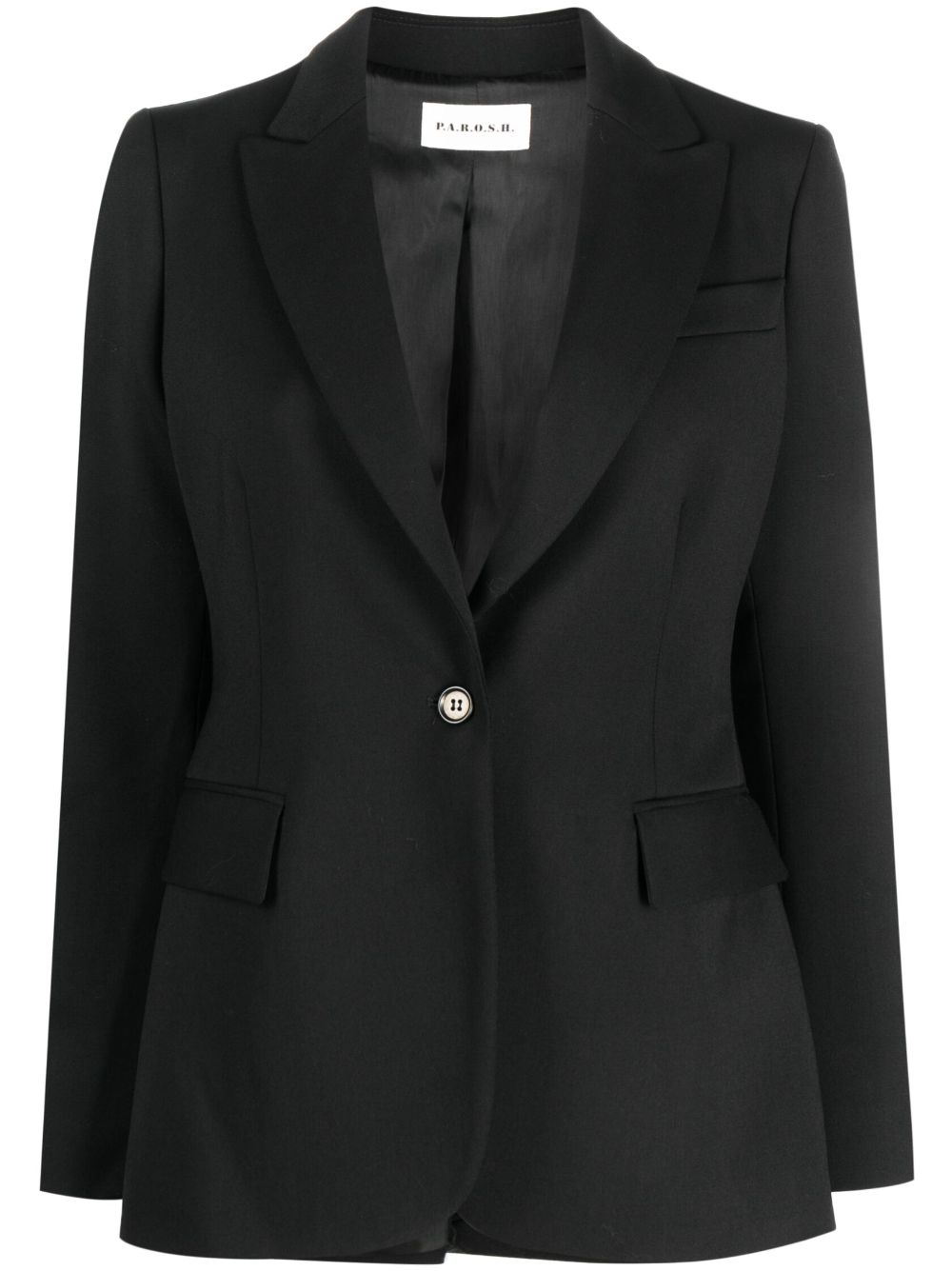 single-breasted virgin wool blazer