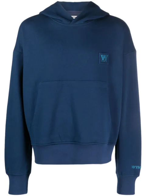 Wooyoungmi embroidered-logo cotton hoodie