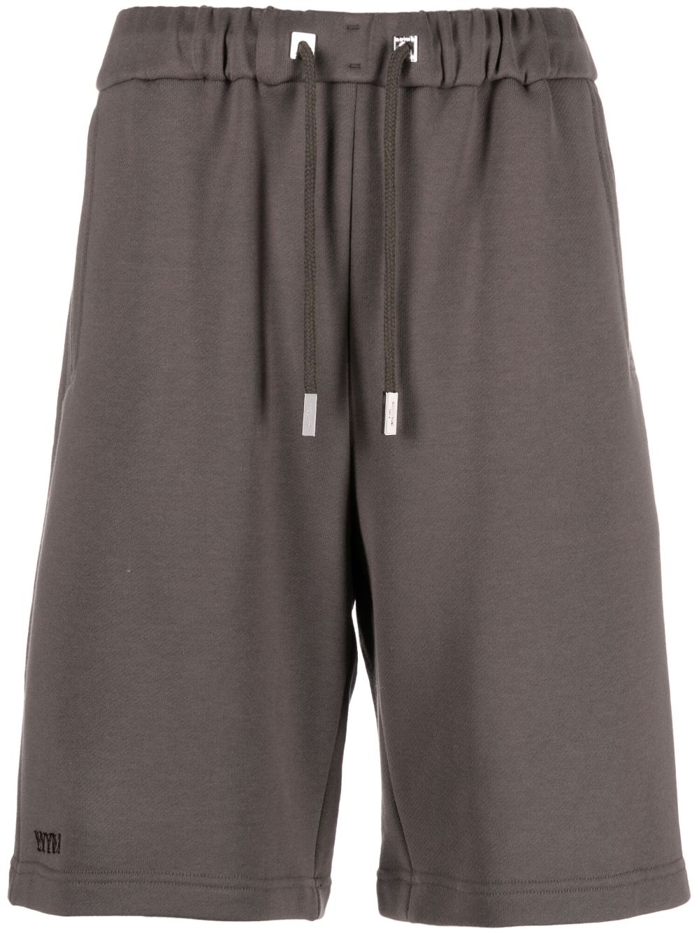 Shop Wooyoungmi Drawstring Cotton Track Shorts In Grey